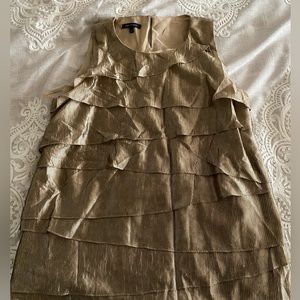 Excellent Condition Ann Klein Women’s Gold Holiday Blouse Size L